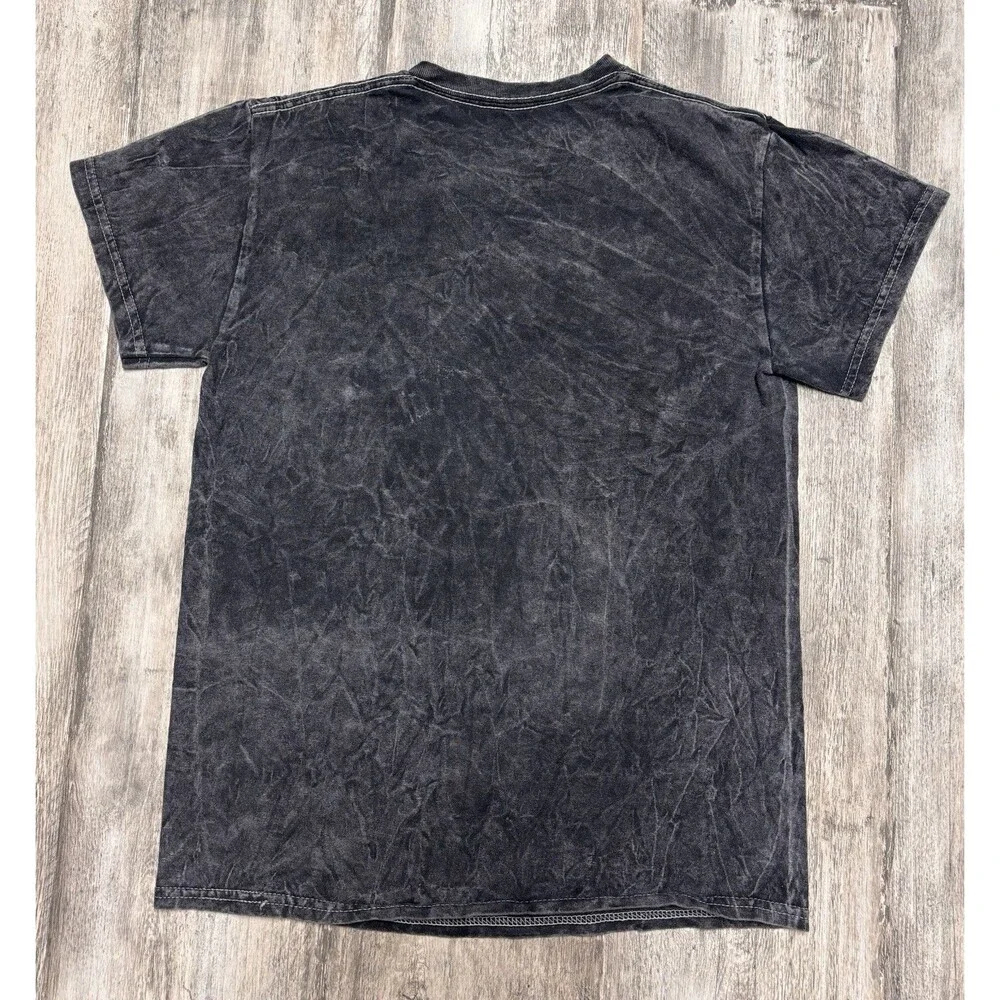Sublime Sun Face Band Tee Acid Wash Black Graphic T Shirt Grunge Goth Size Small